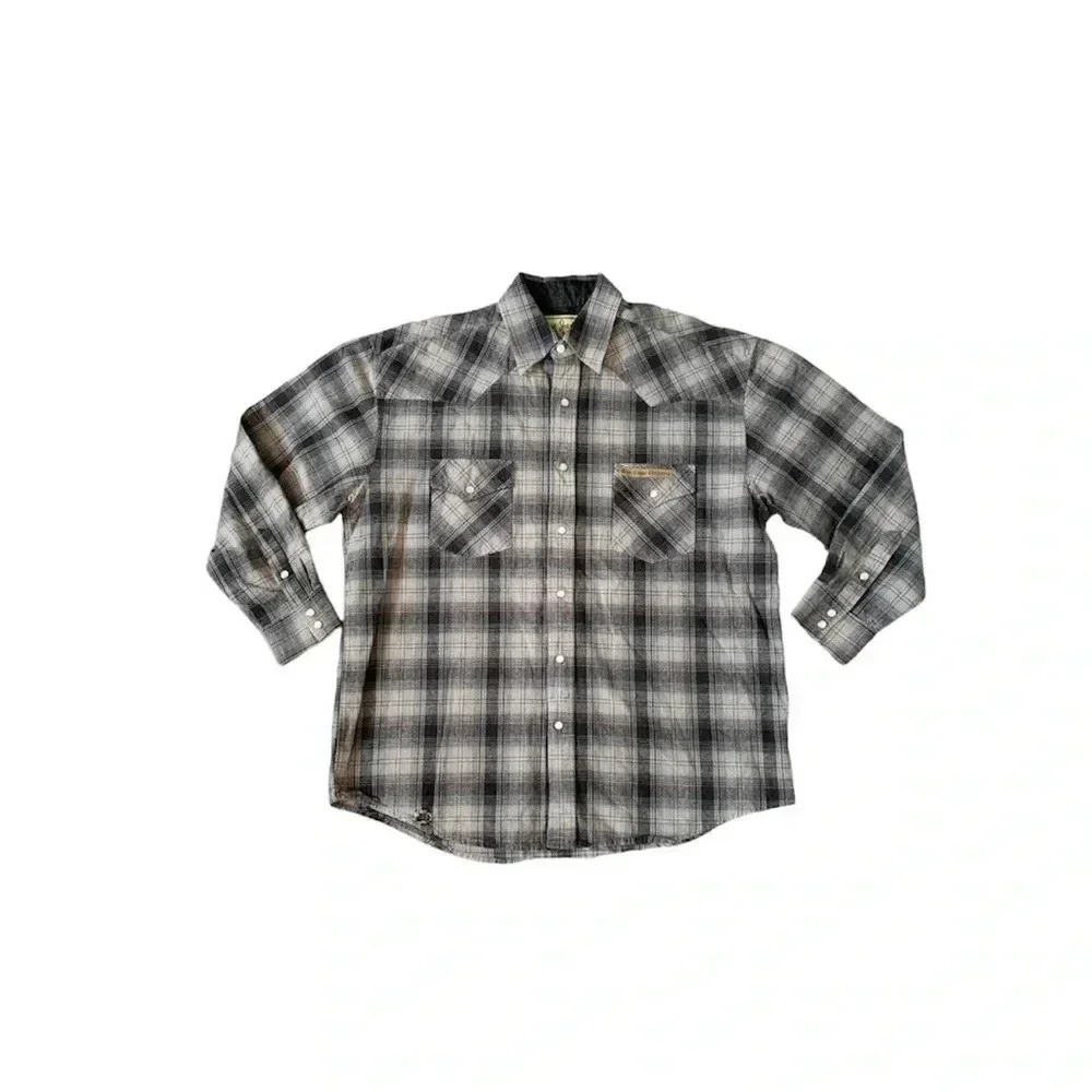 Mens plaid west coast long sleeve flannel